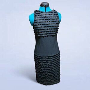 Joseph Ribkoff Black Ruffled Dress - Size 8‎